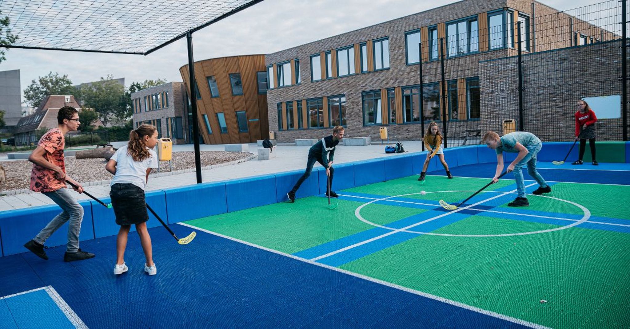 Sportveld van het Calvijn College in Middelburg.