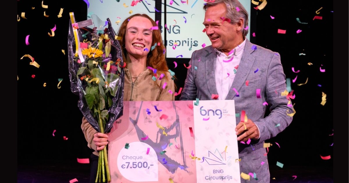 Alice Davies wint BNG Circusprijs 2024 en wordt uitgeroepen tot circustalent van het jaar.