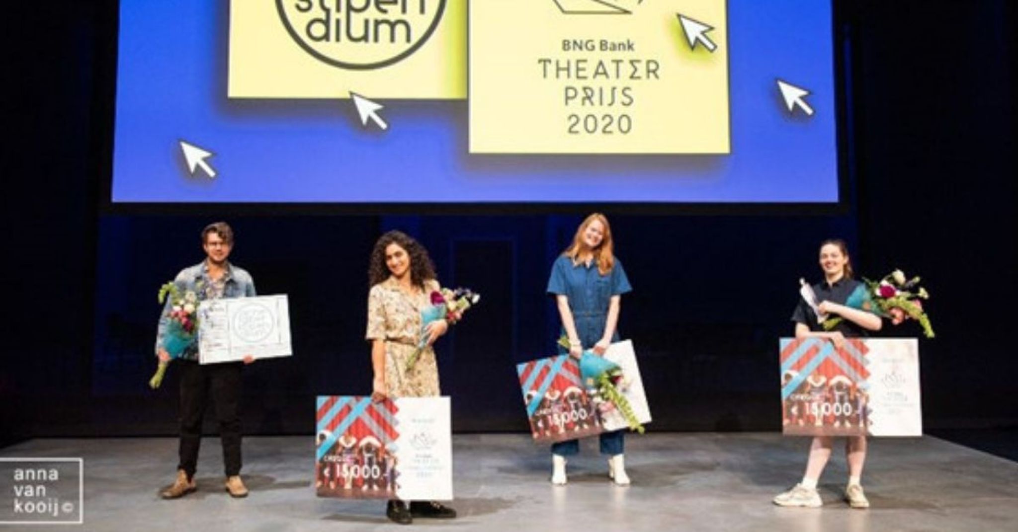 Uitreiking van de BNG Bank Theaterprijs 2020 en het Anne Faber Stipendium aan jonge makers en zakelijk leiders op 4 september.