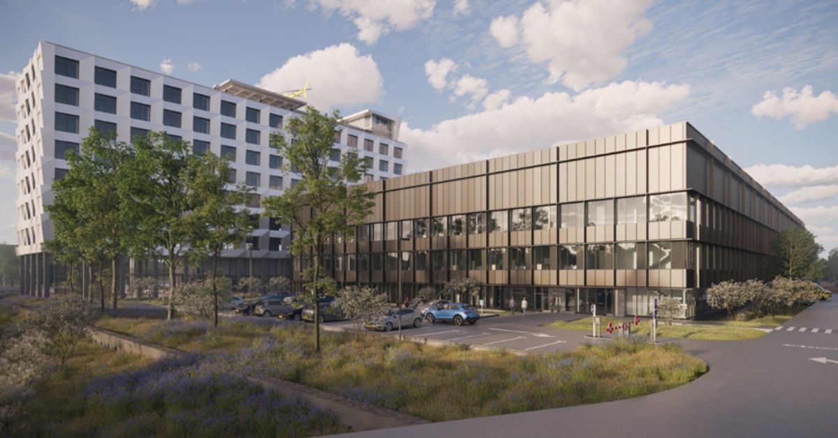 Conceptbeeld van het nieuwe, duurzame ziekenhuisgebouw van ETZ op locatie Elisabeth in Tilburg.